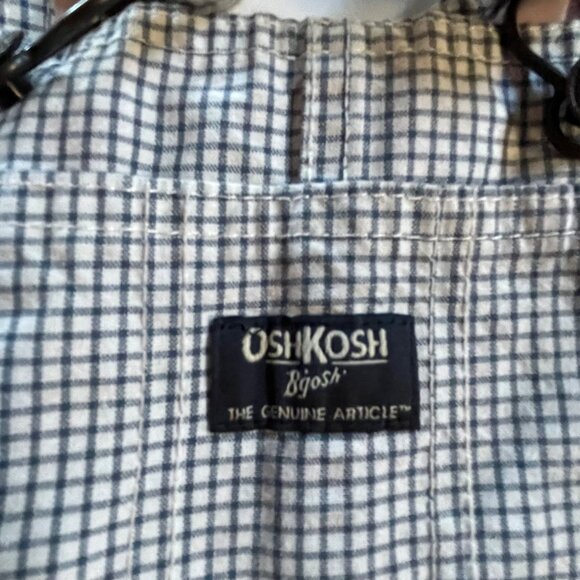 Oshkosh Bgosh Gingham Check Cotton Baby Overalls 12M Classic Unisex Design - Picture 3 of 6